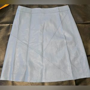 Zara Faux Blue Leather Skirt Sz S